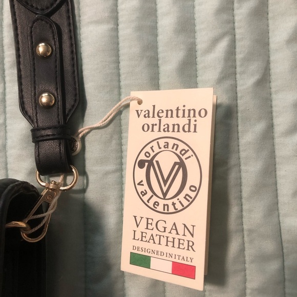 NWT VALENTINO ORLANDI Diamond Quilted Crossbody Shoulder Clutch Bag Black - Picture 8 of 13